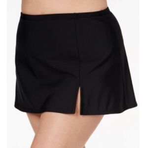 SWIM SOLUTIONS Plus Size Swim Skirt swimsuit black size 22W New